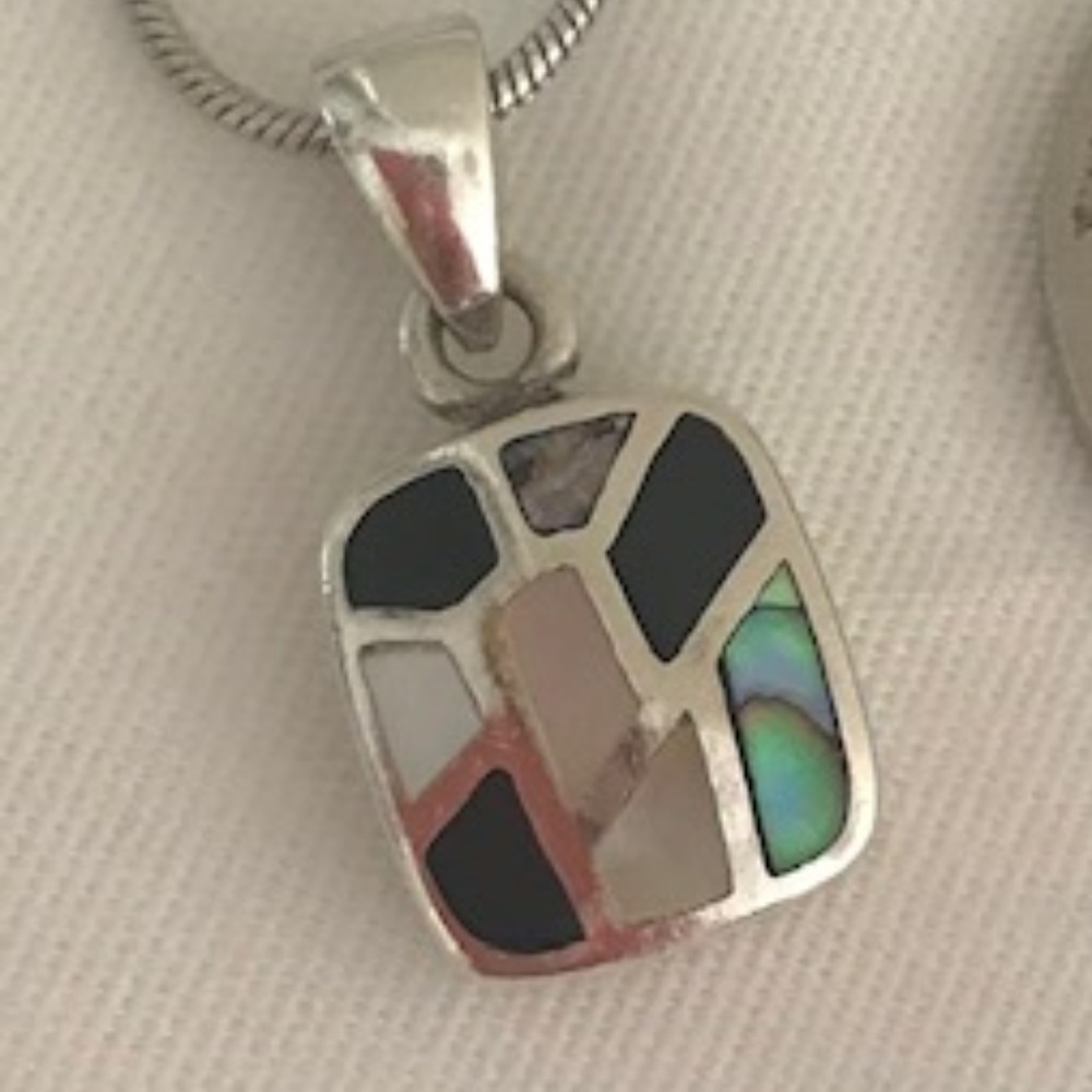 Sterling Silver Inlay Pendant